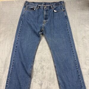 Levis 505 Regular Fit Straight Leg Jeans Mens 40x32 Blue Medium Wash Denim